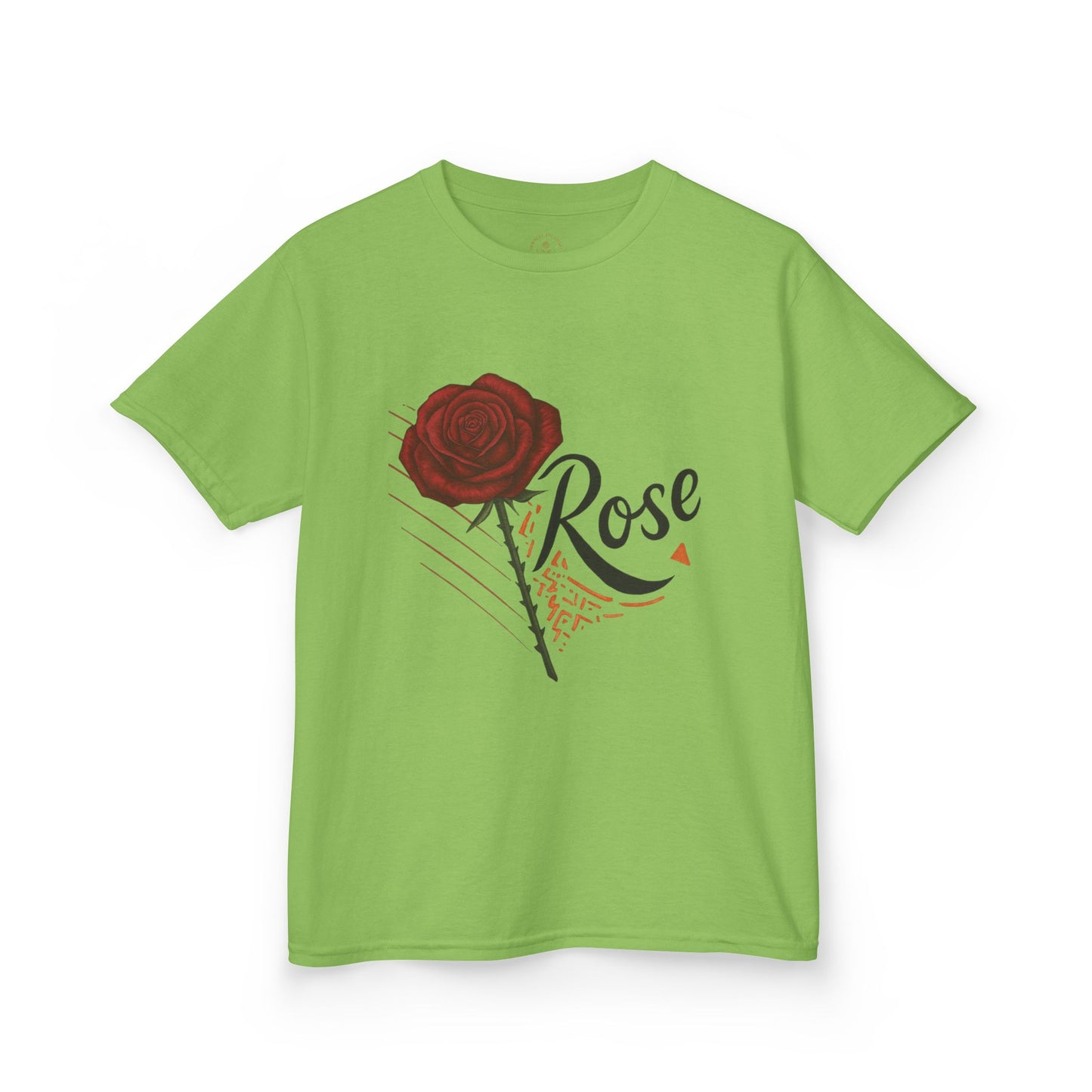 Rose Design Kids Heavy Cotton Tee