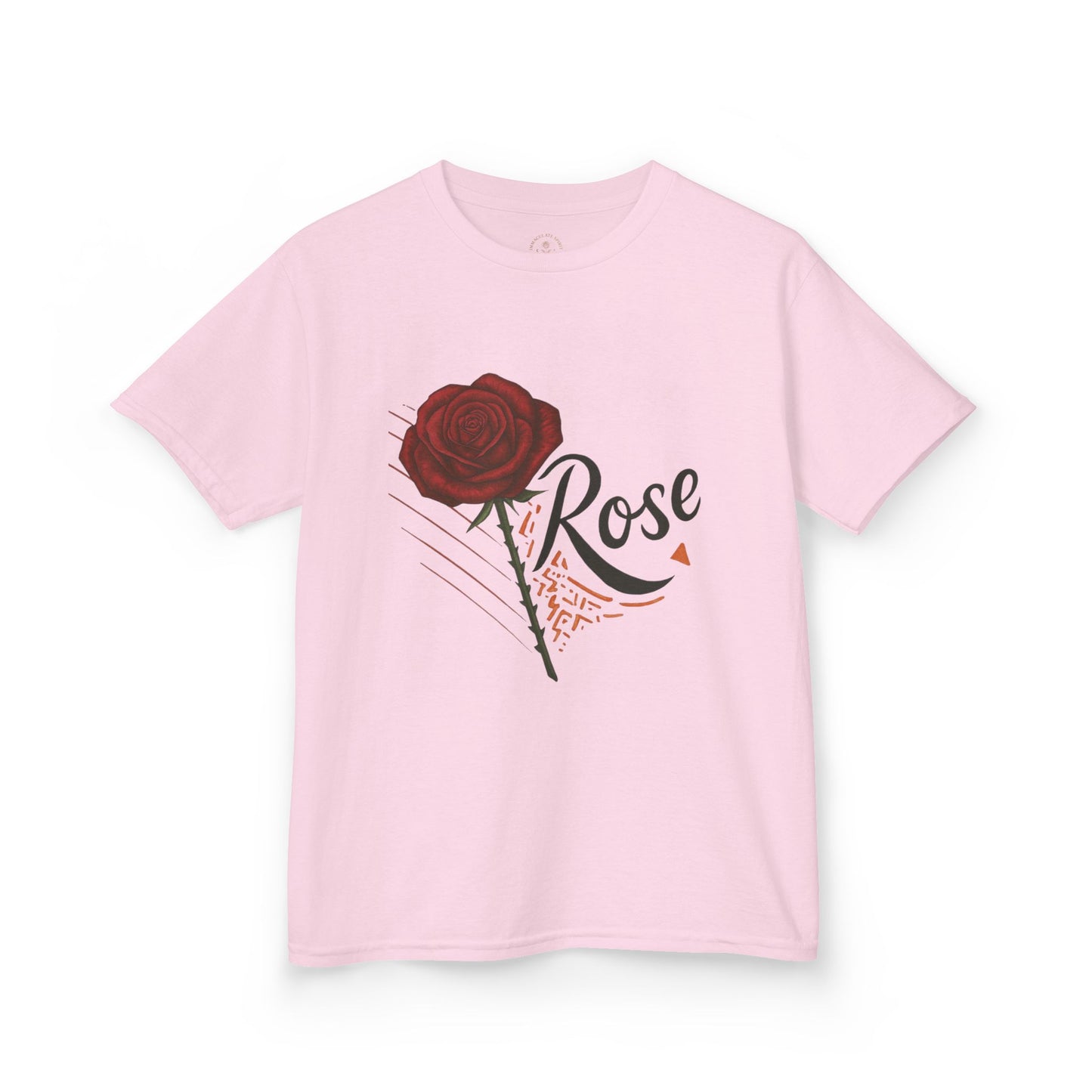 Rose Design Kids Heavy Cotton Tee