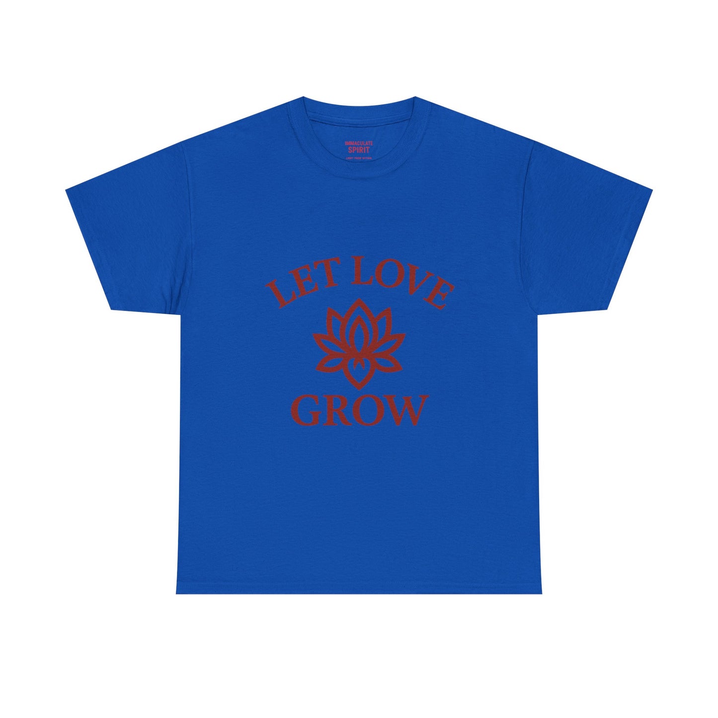 Inspirational Unisex Heavy Cotton Tee – "Let Love Grow" & Strength Quotes