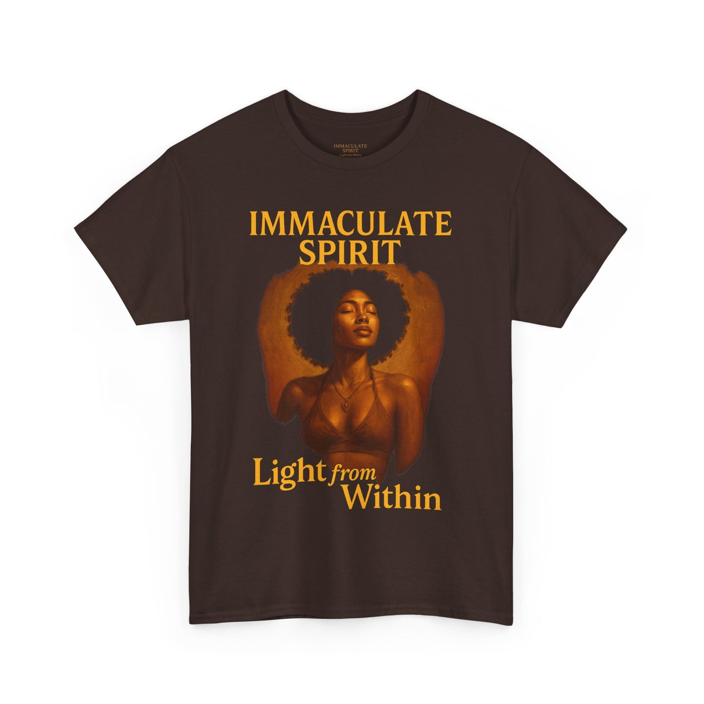 Immaculate Spirit Graphic Tee – Divine Feminine Portrait | Light from Within