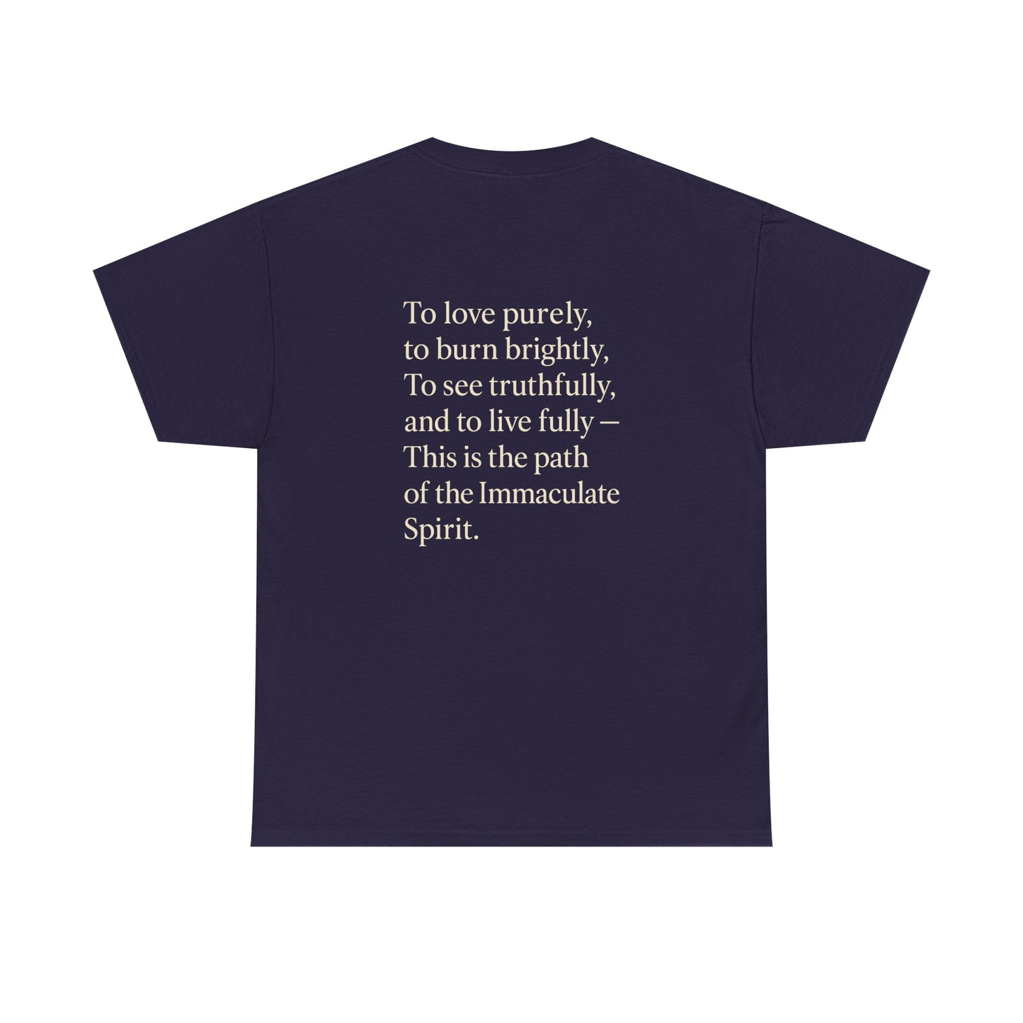 Immaculate Spirit Unisex Heavy Cotton Tee - Peace, Honesty & Love Design