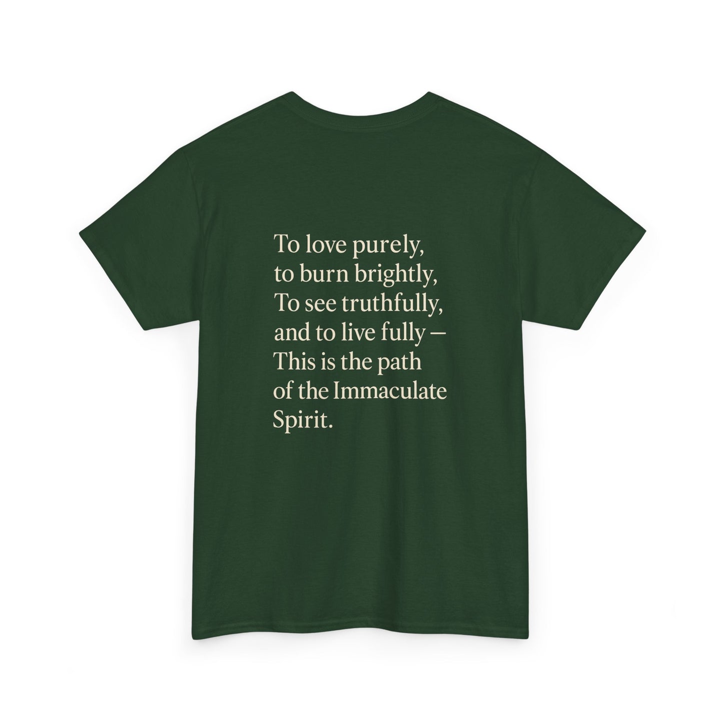 Immaculate Spirit Unisex Heavy Cotton Tee - Peace, Honesty & Love Design