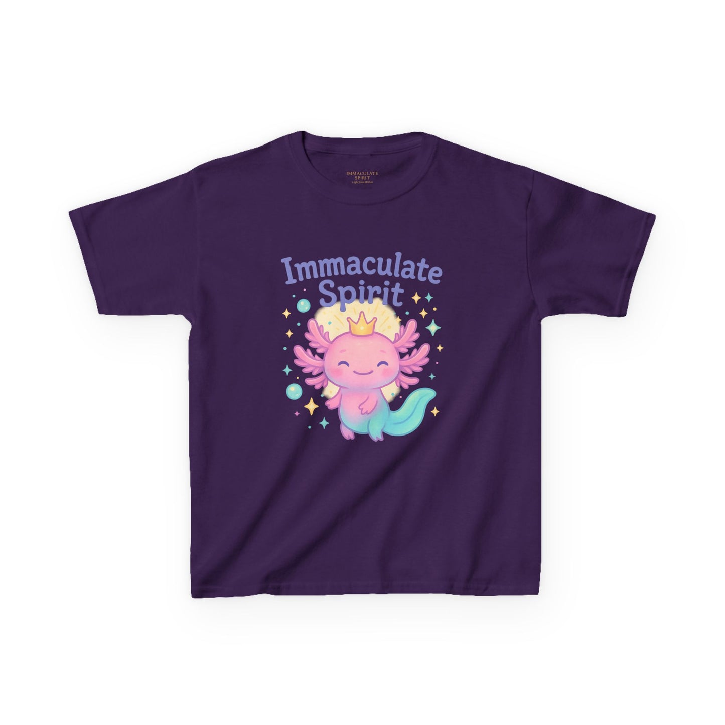 👑 “Crowned with Light” Kids Tee – Immaculate Spirit Collection