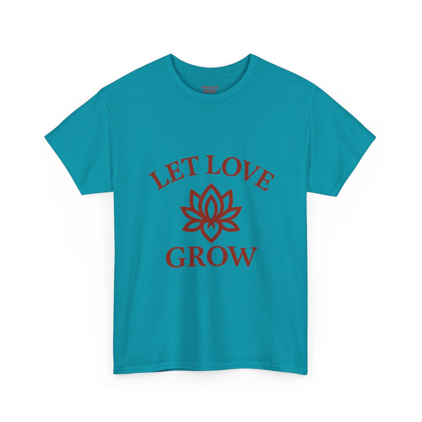 Inspirational Unisex Heavy Cotton Tee – "Let Love Grow" & Strength Quotes