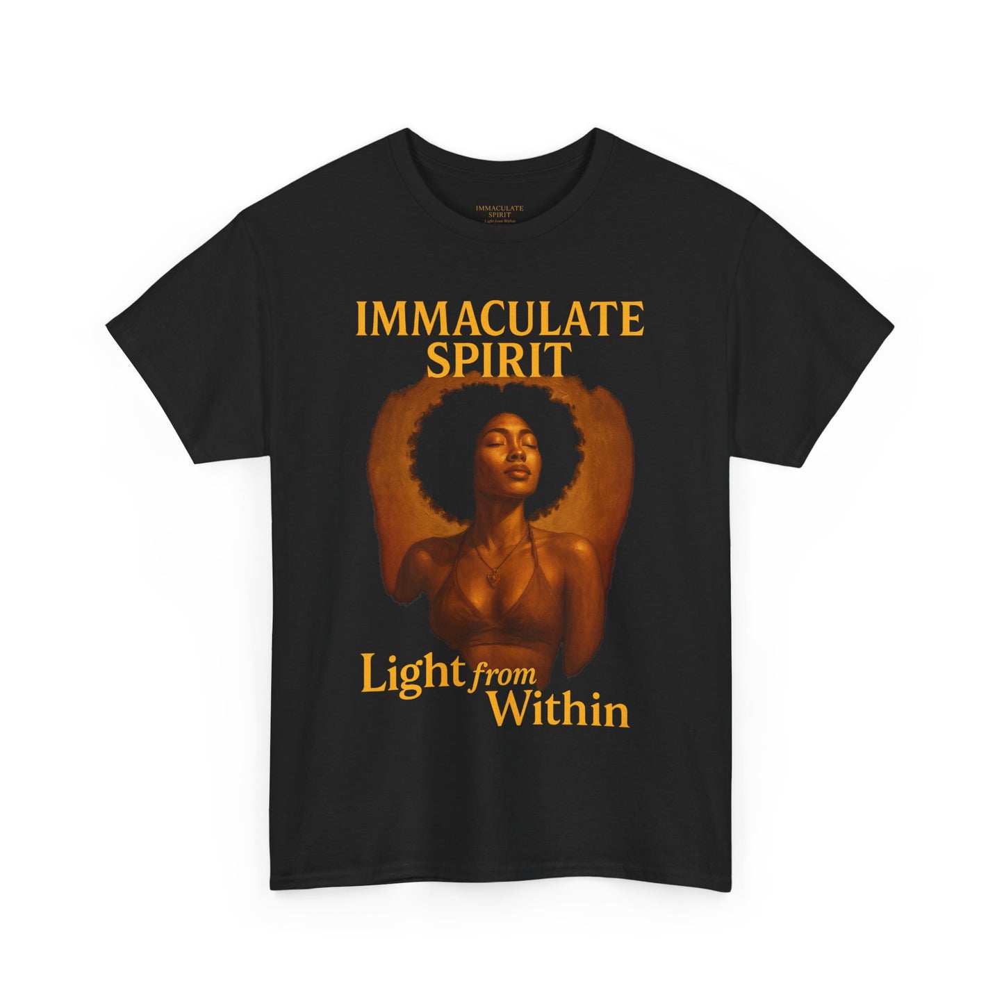 Immaculate Spirit Graphic Tee – Divine Feminine Portrait | Light from Within