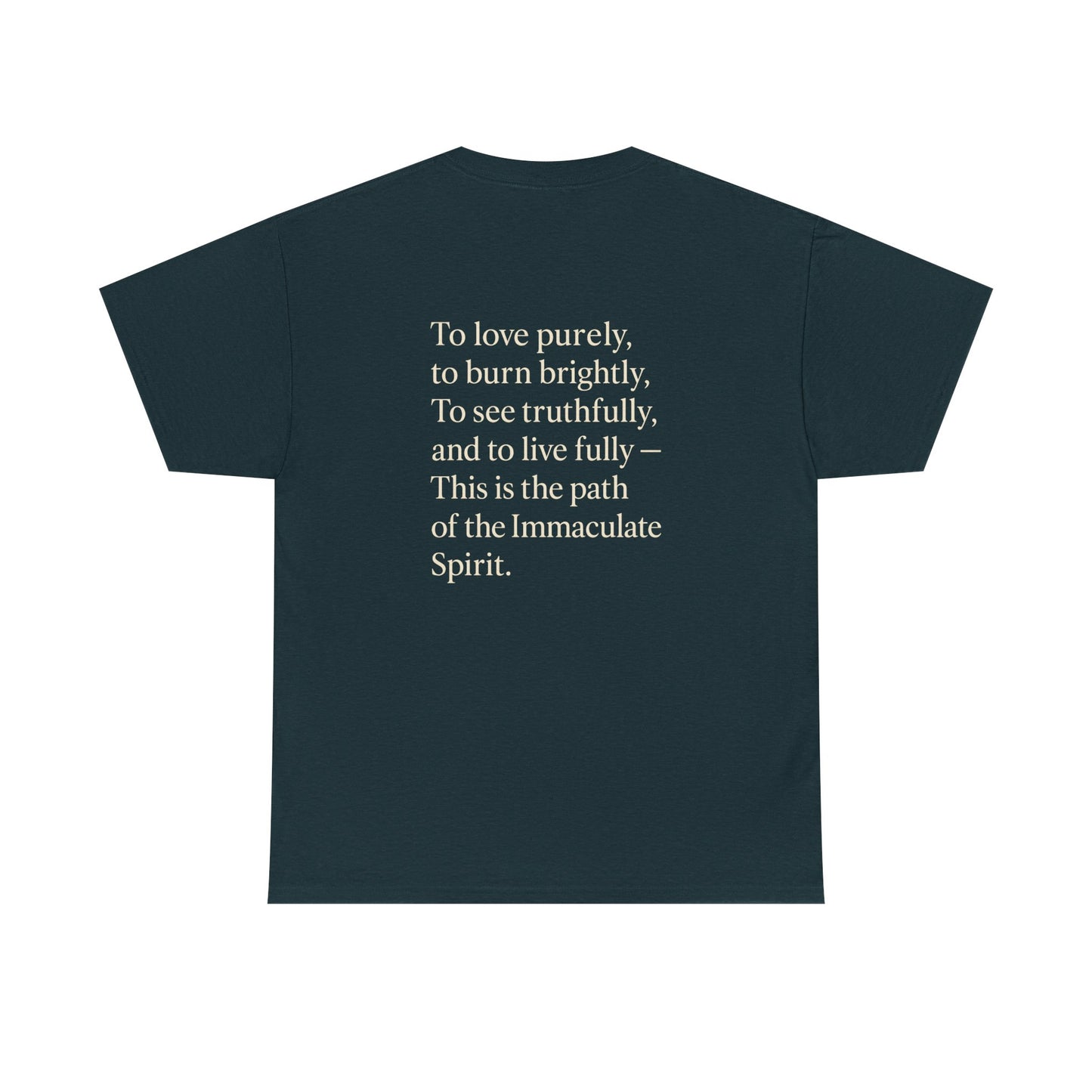Immaculate Spirit Unisex Heavy Cotton Tee - Peace, Honesty & Love Design