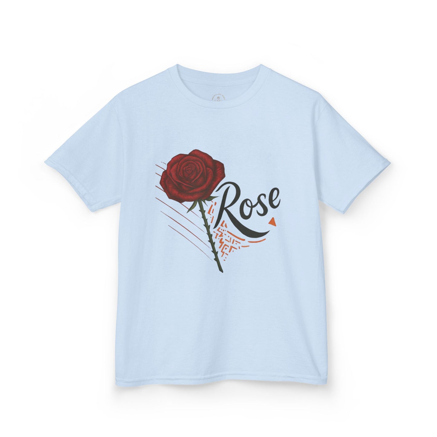 Rose Design Kids Heavy Cotton Tee