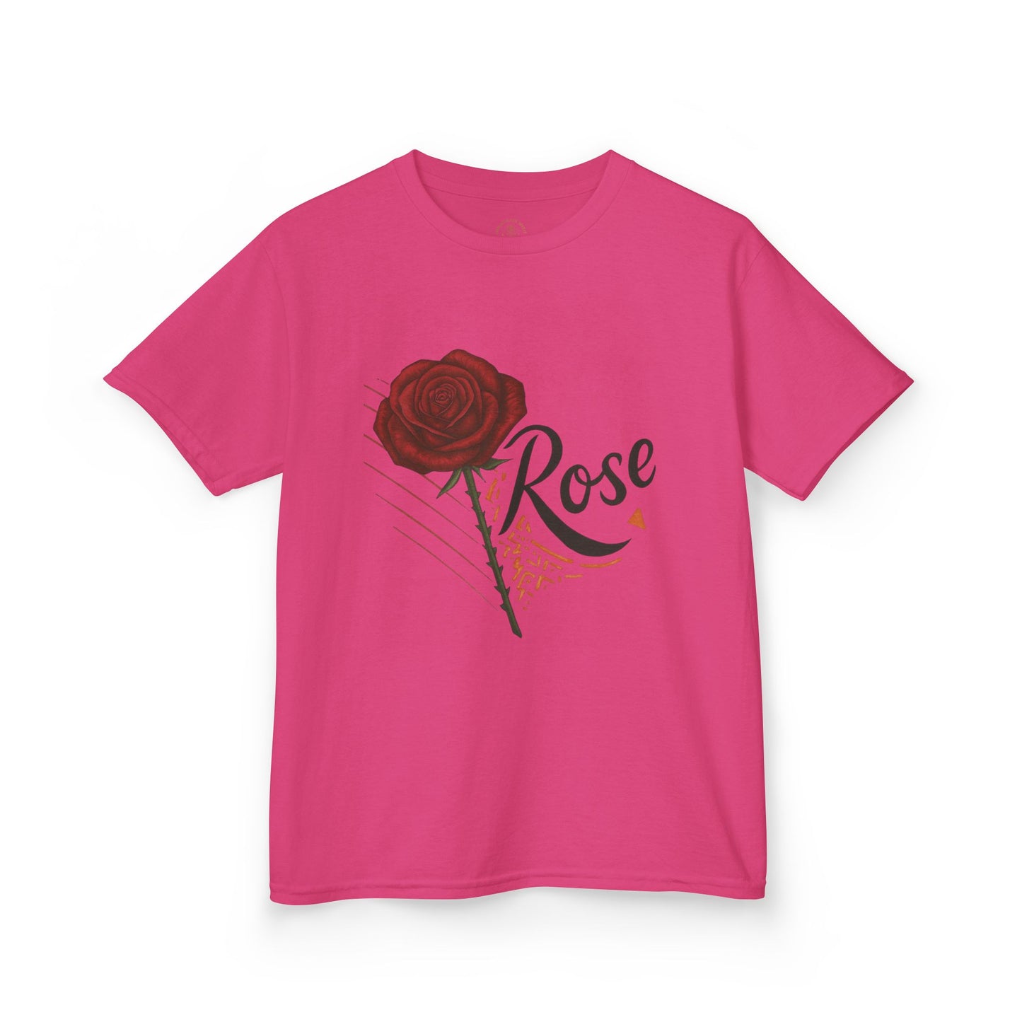 Rose Design Kids Heavy Cotton Tee