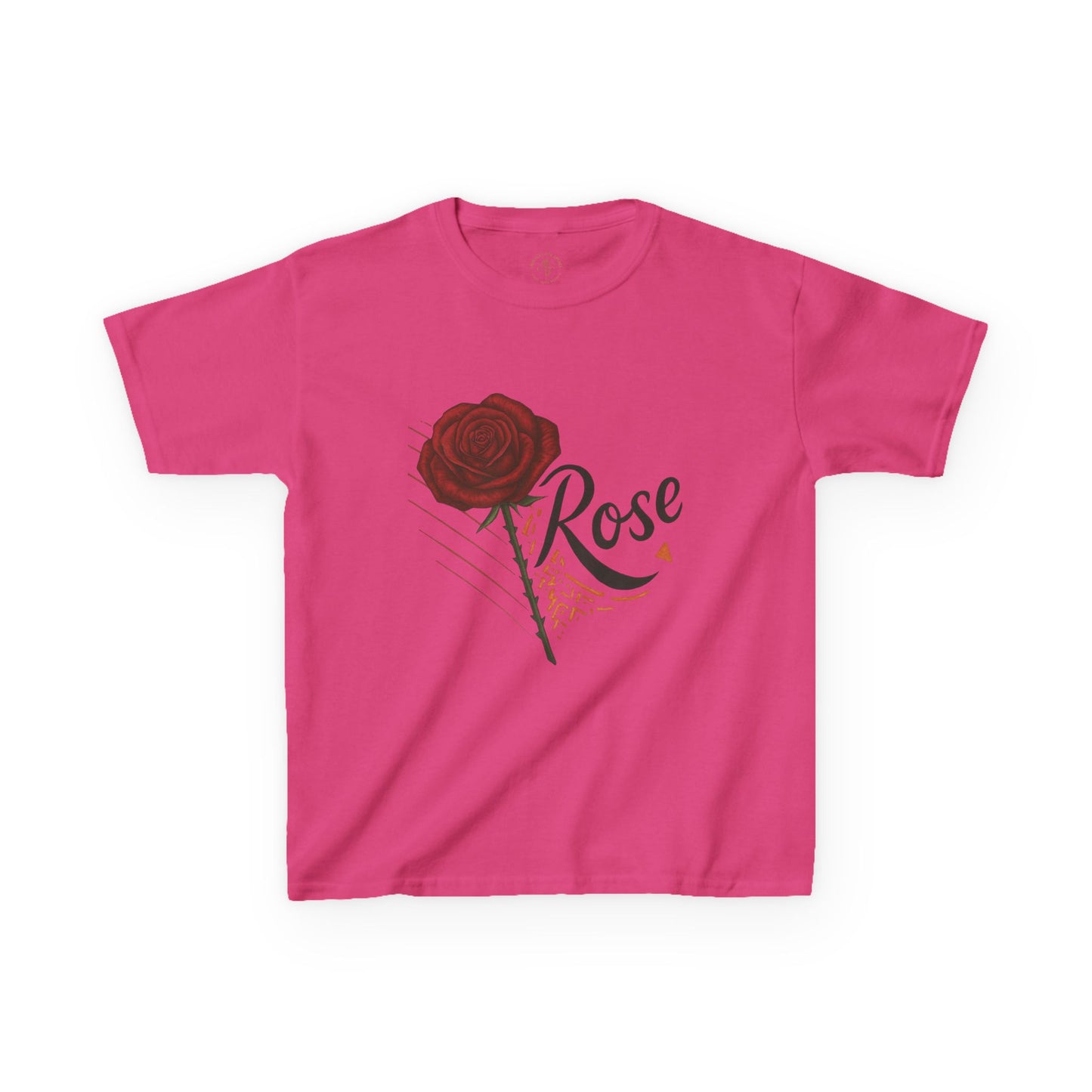 Rose Design Kids Heavy Cotton Tee