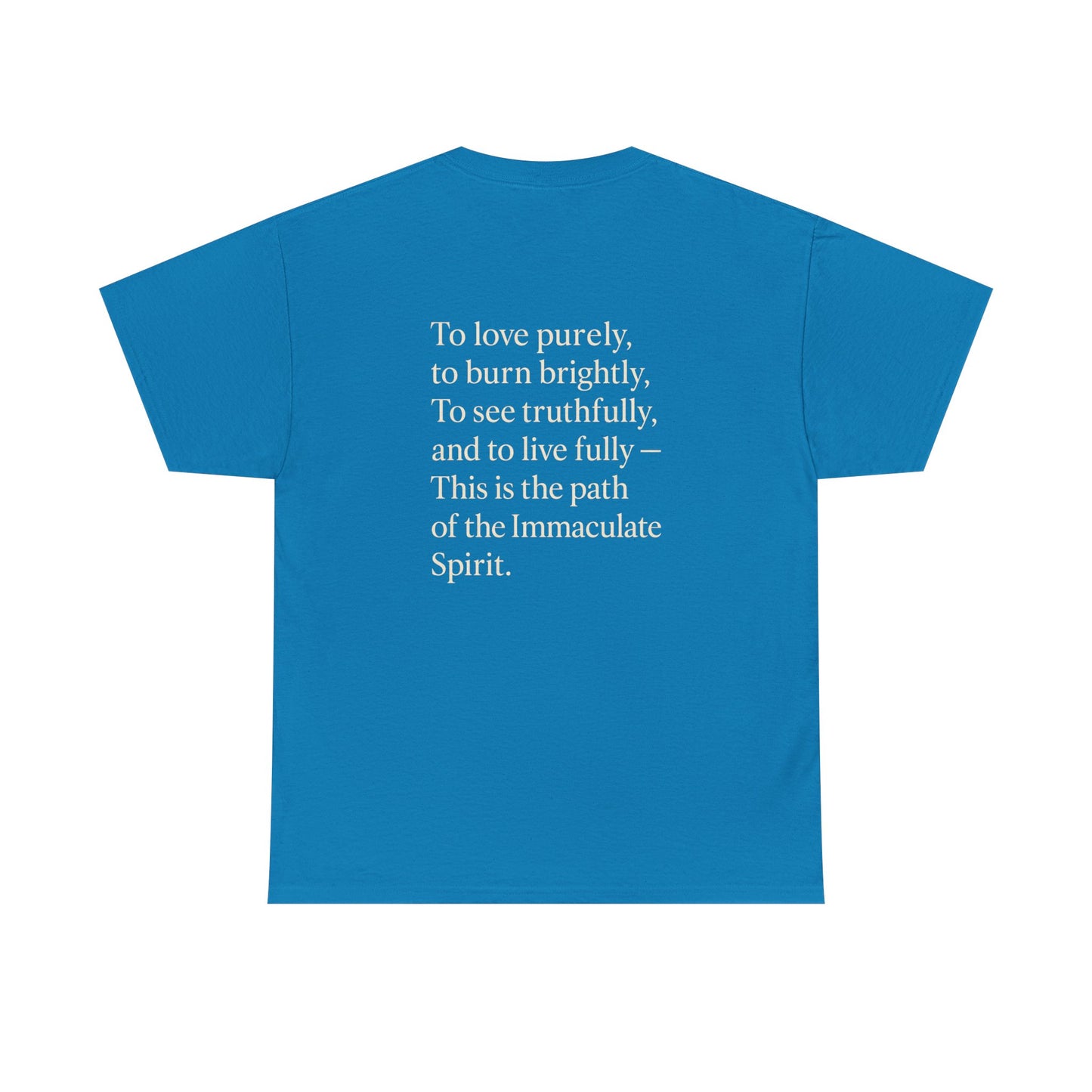 Immaculate Spirit Unisex Heavy Cotton Tee - Peace, Honesty & Love Design