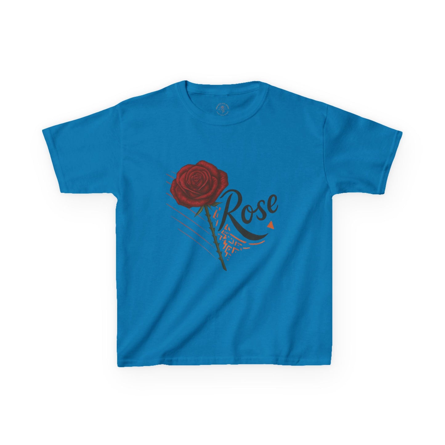 Rose Design Kids Heavy Cotton Tee