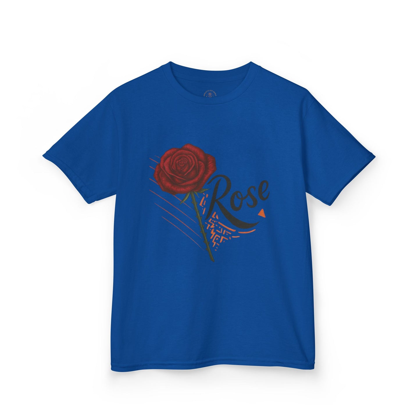 Rose Design Kids Heavy Cotton Tee