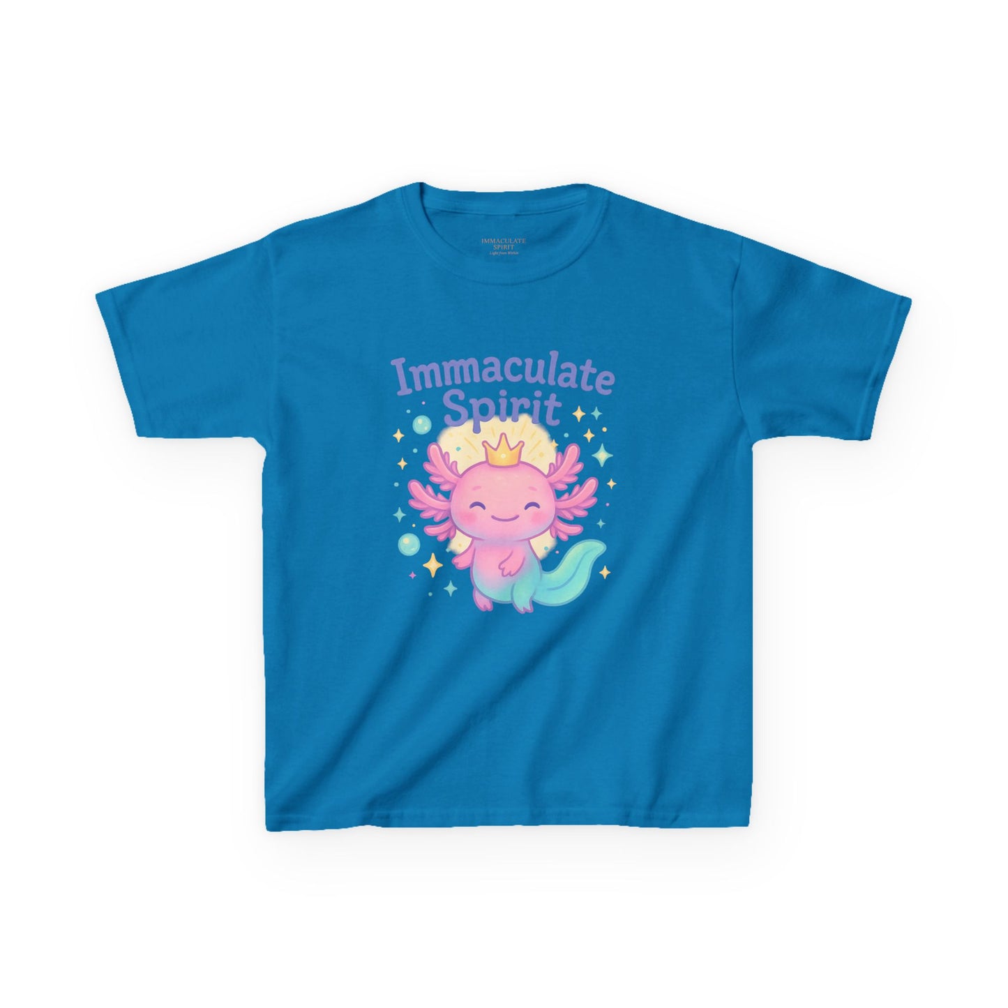 👑 “Crowned with Light” Kids Tee – Immaculate Spirit Collection