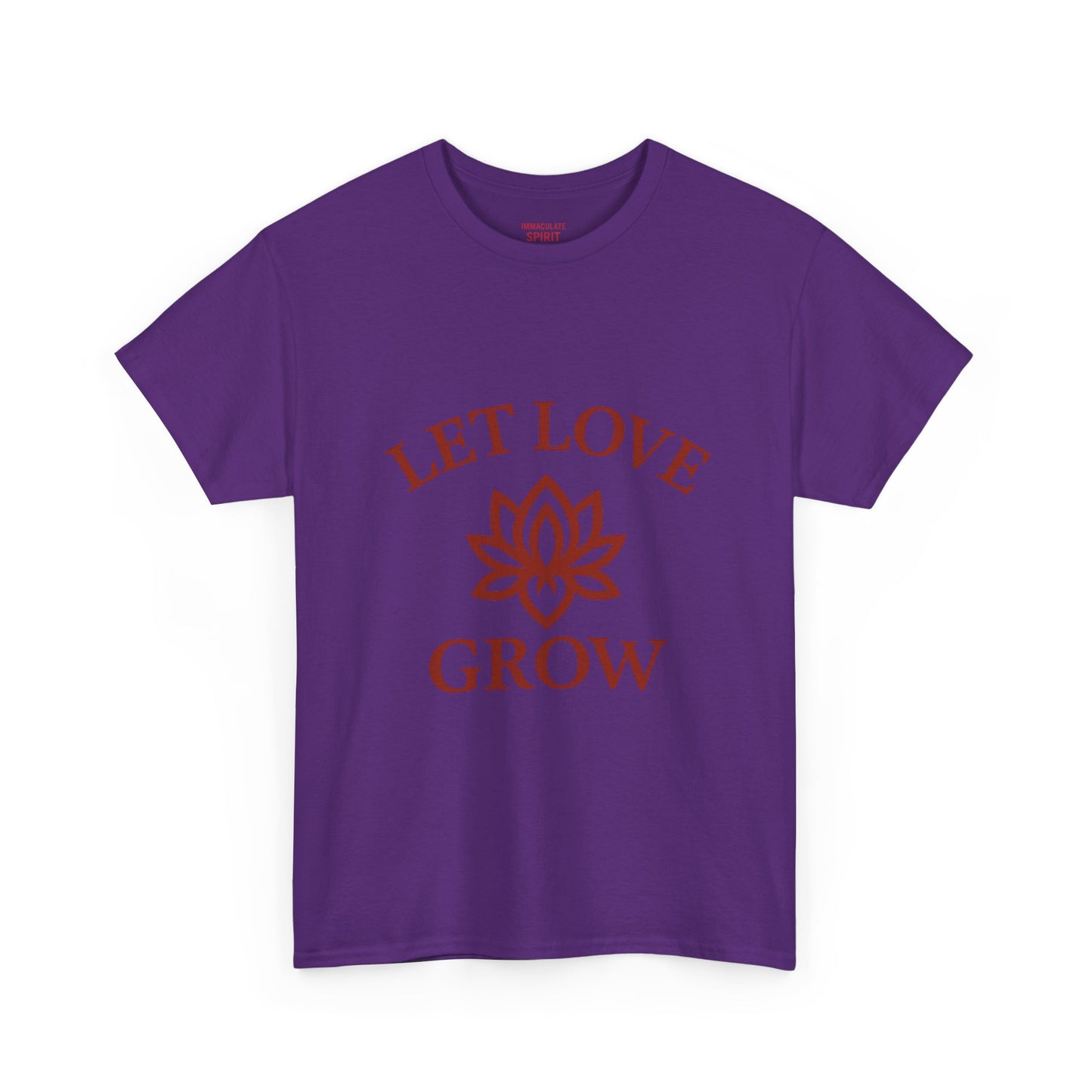 Inspirational Unisex Heavy Cotton Tee – "Let Love Grow" & Strength Quotes