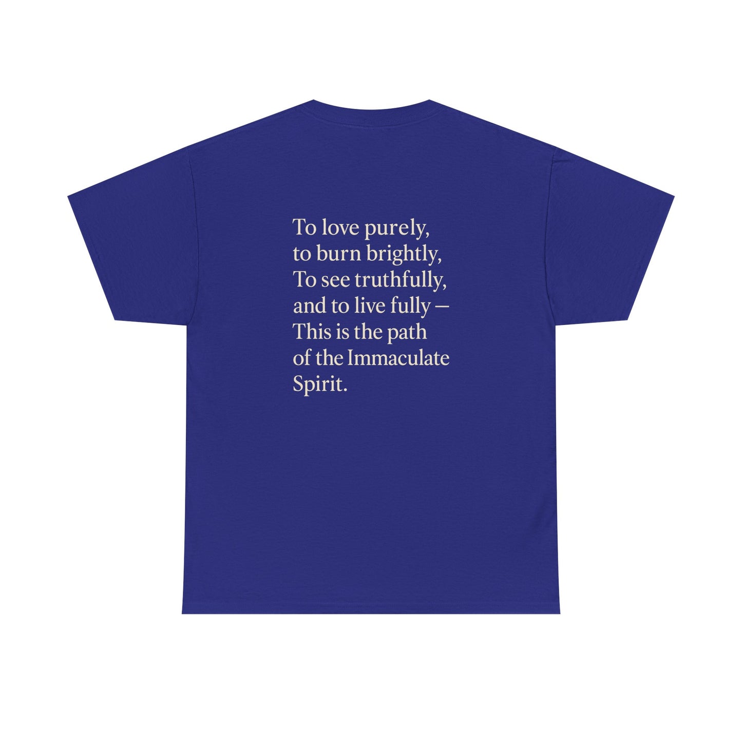 Immaculate Spirit Unisex Heavy Cotton Tee - Peace, Honesty & Love Design