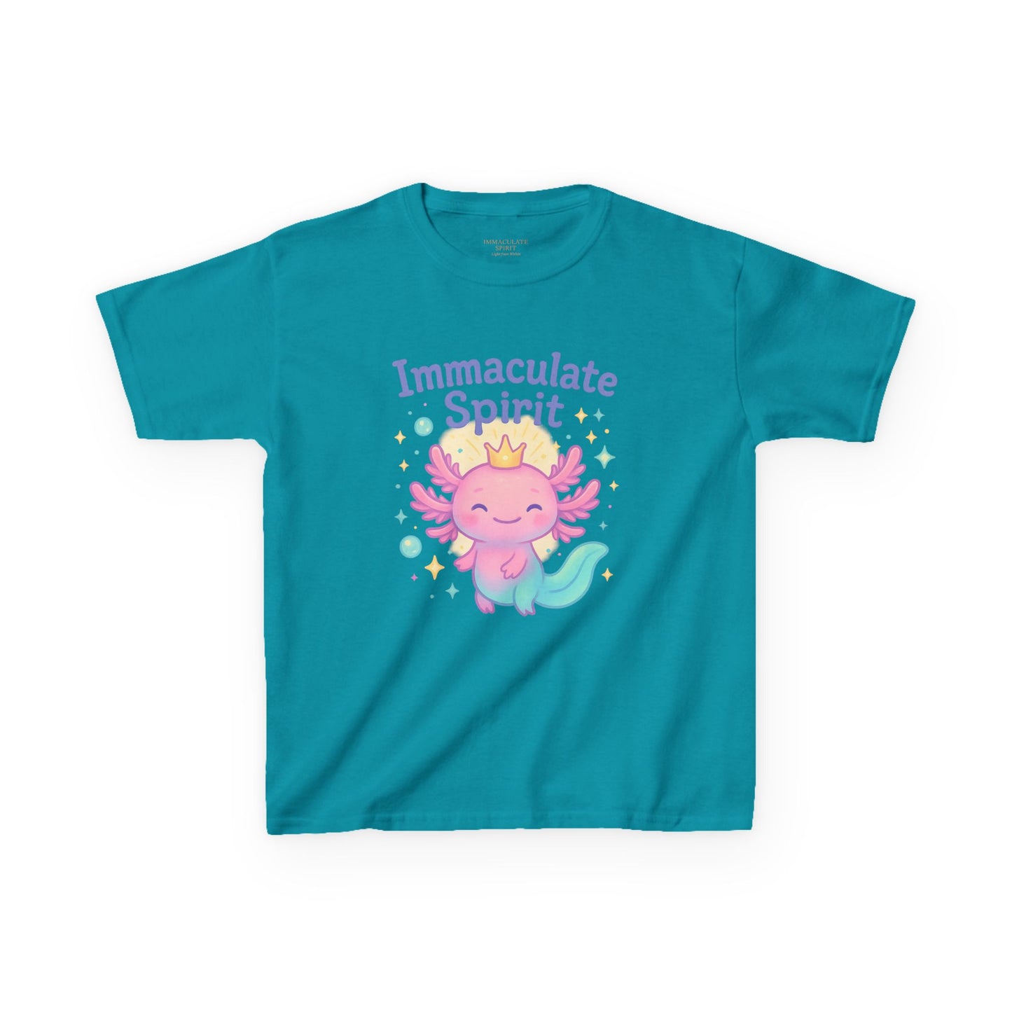 👑 “Crowned with Light” Kids Tee – Immaculate Spirit Collection