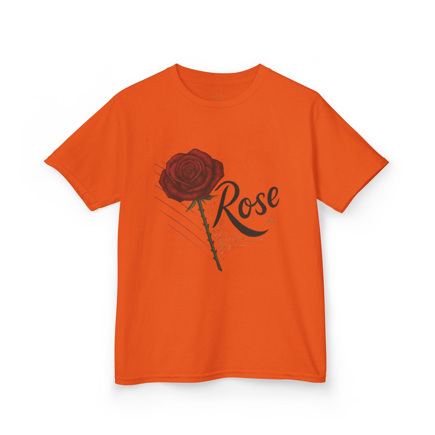 Rose Design Kids Heavy Cotton Tee
