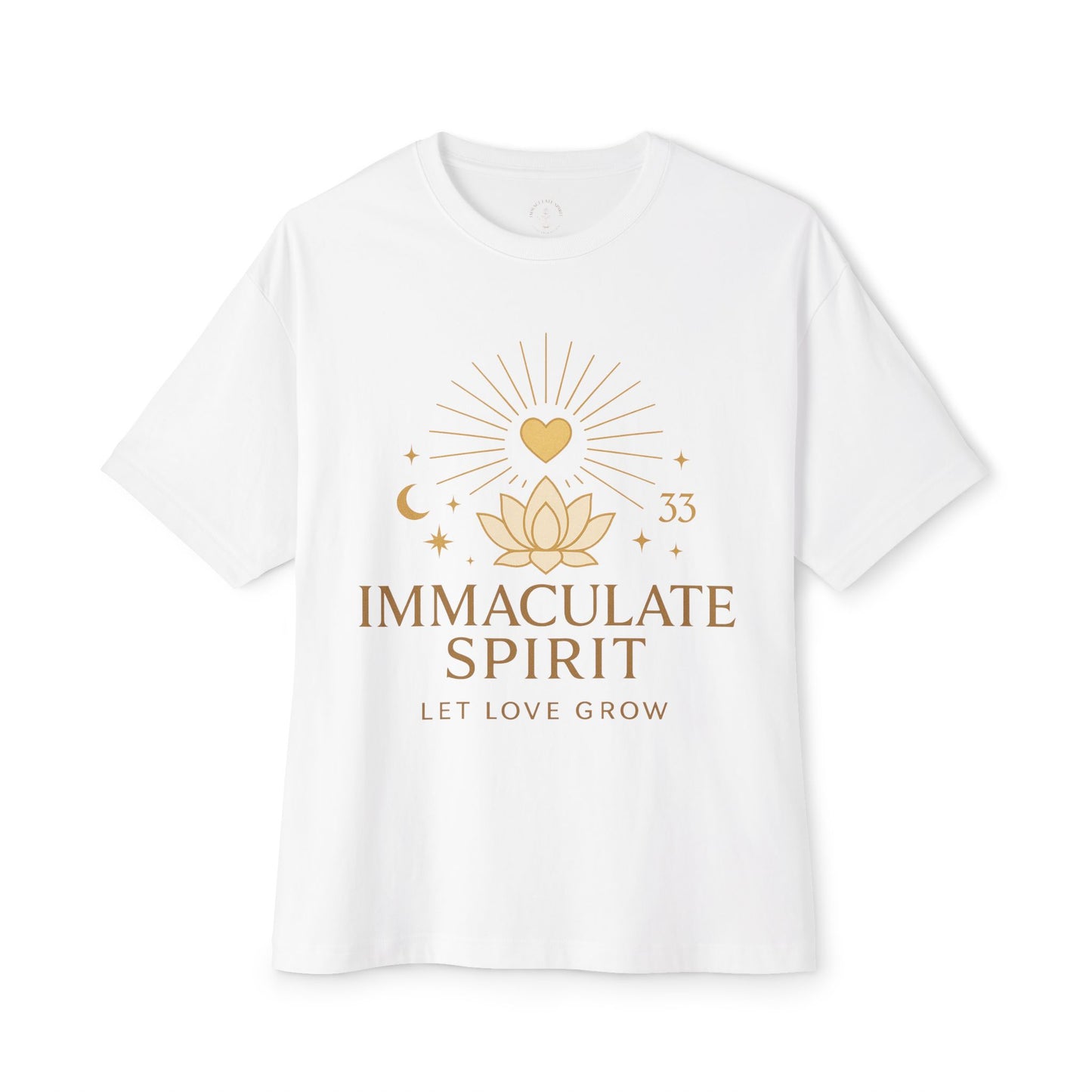 🌸 “Let Love Grow” Tee – Immaculate Spirit Collection