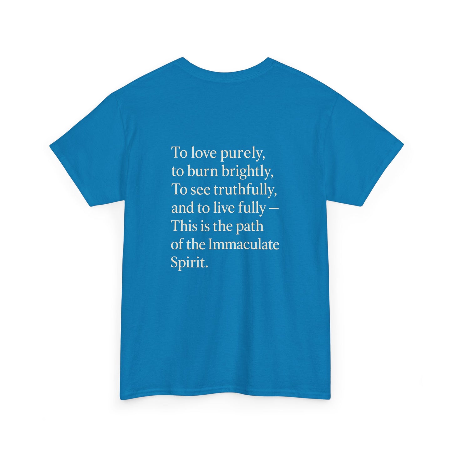 Immaculate Spirit Unisex Heavy Cotton Tee - Peace, Honesty & Love Design