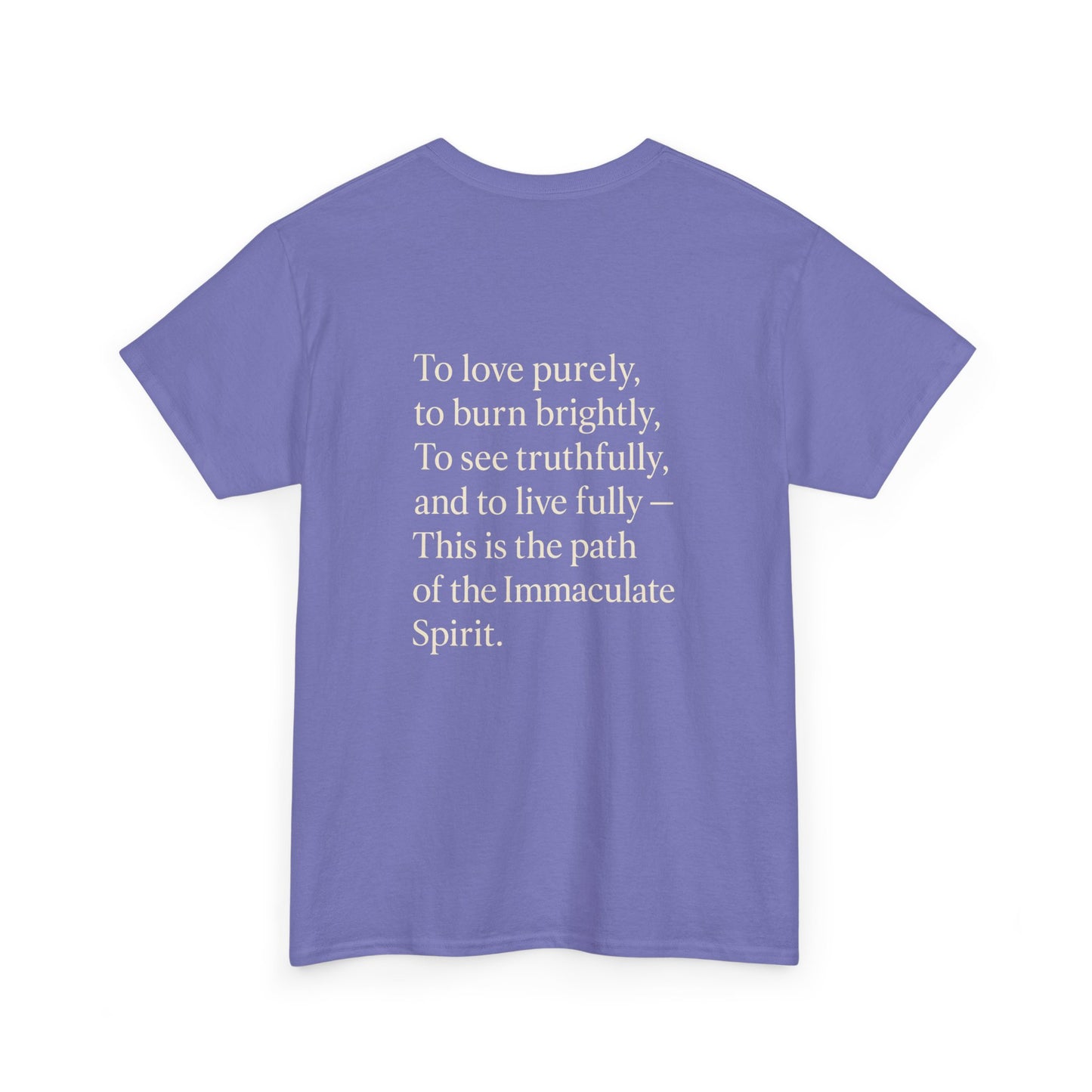 Immaculate Spirit Unisex Heavy Cotton Tee - Peace, Honesty & Love Design