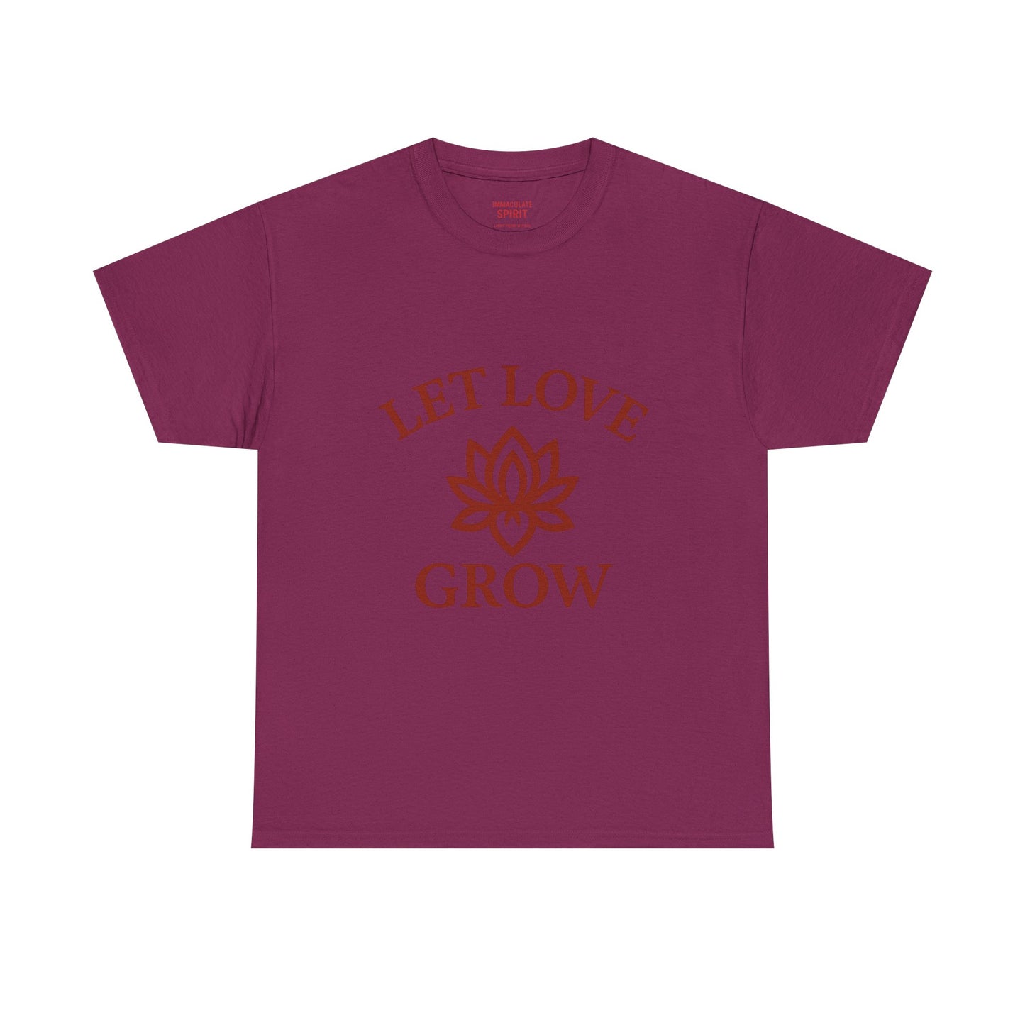 Inspirational Unisex Heavy Cotton Tee – "Let Love Grow" & Strength Quotes