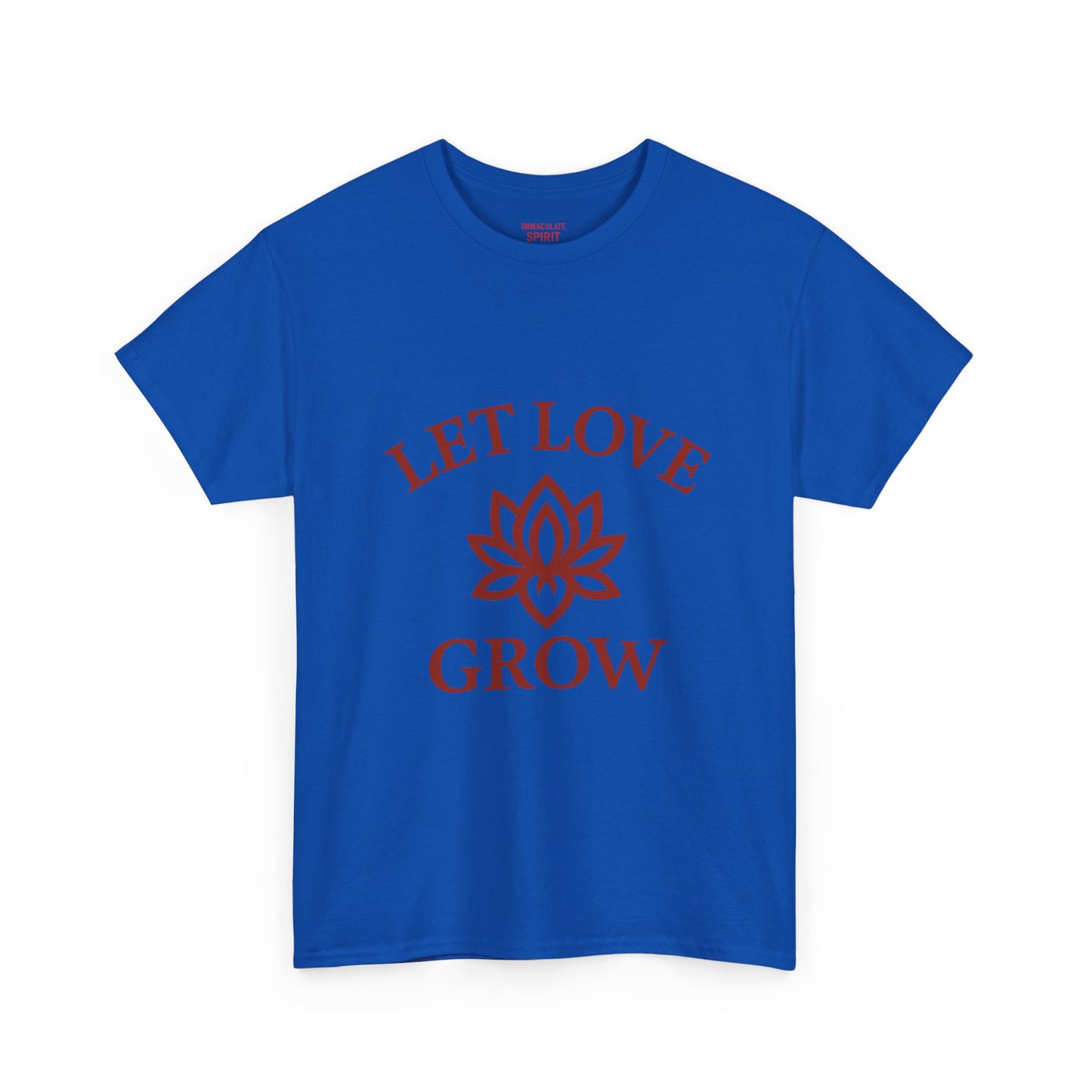 Inspirational Unisex Heavy Cotton Tee – "Let Love Grow" & Strength Quotes