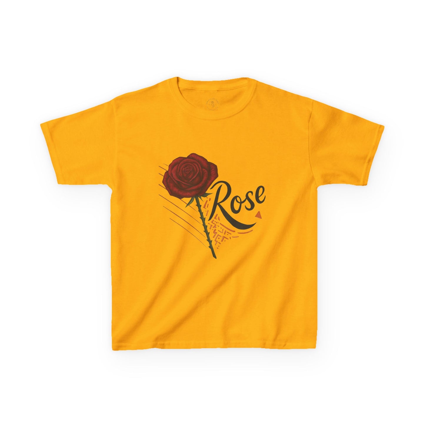 Rose Design Kids Heavy Cotton Tee