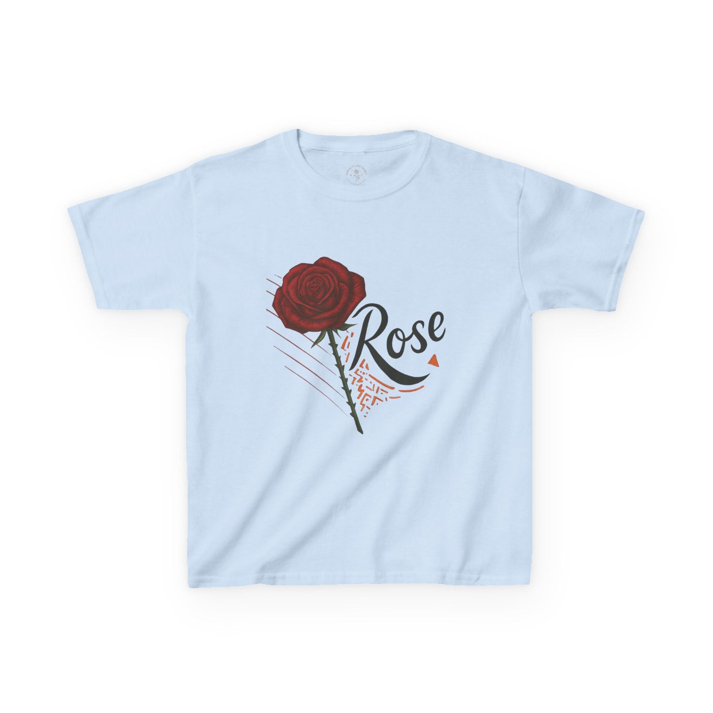 Rose Design Kids Heavy Cotton Tee