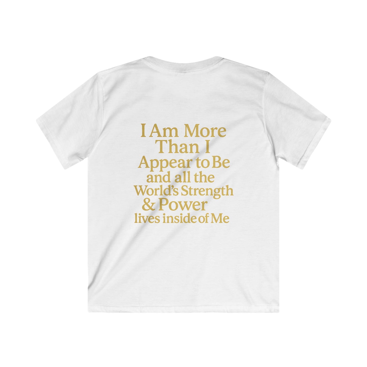 Kids Inspirational Tee - "Different is Divine" & "More Than I Appear"