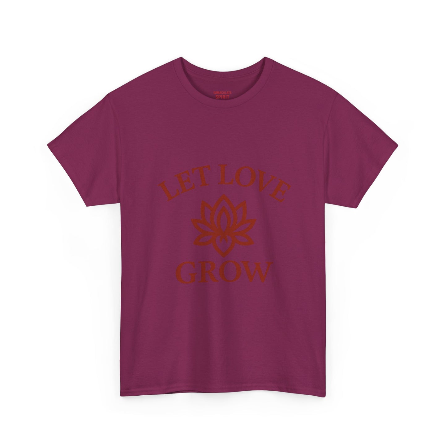 Inspirational Unisex Heavy Cotton Tee – "Let Love Grow" & Strength Quotes