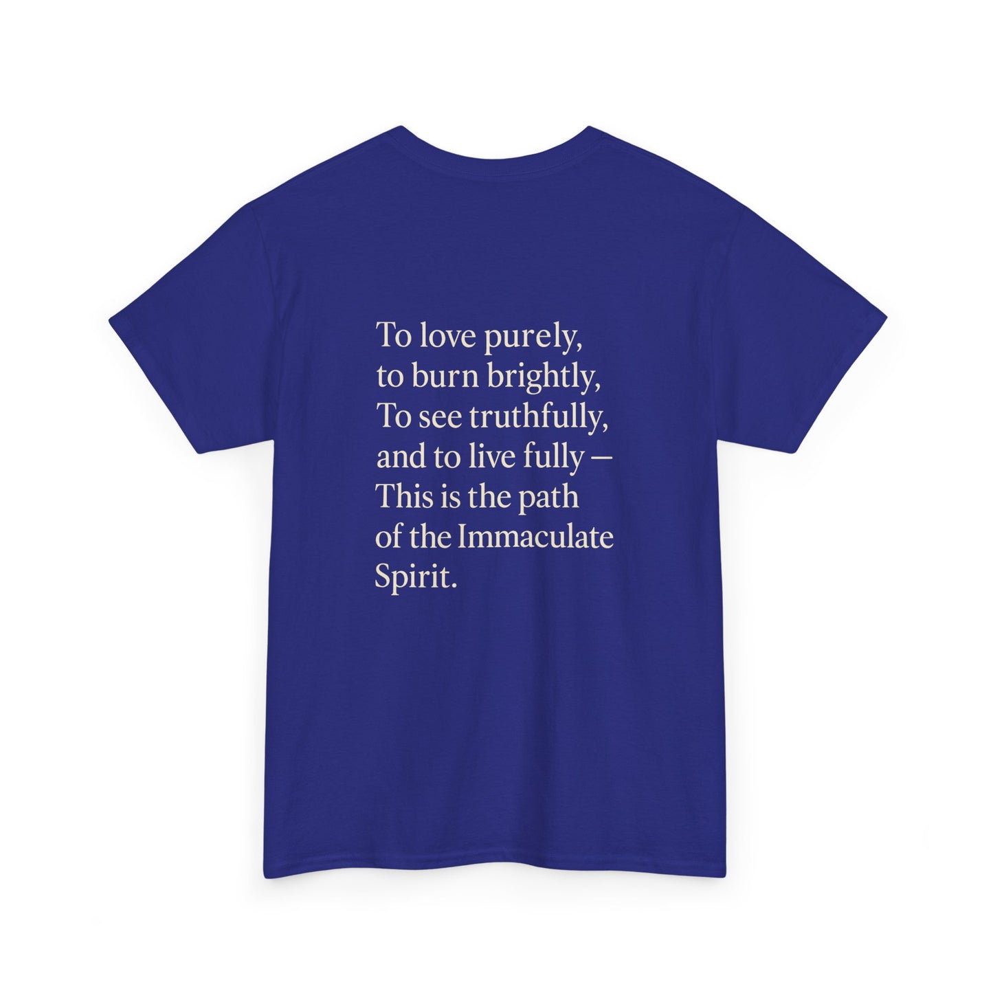 Immaculate Spirit Unisex Heavy Cotton Tee - Peace, Honesty & Love Design