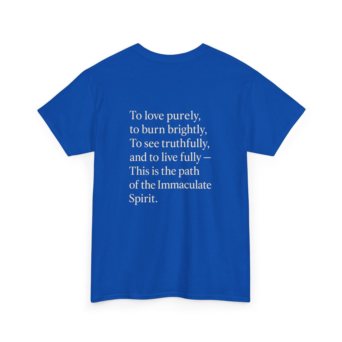Immaculate Spirit Unisex Heavy Cotton Tee - Peace, Honesty & Love Design