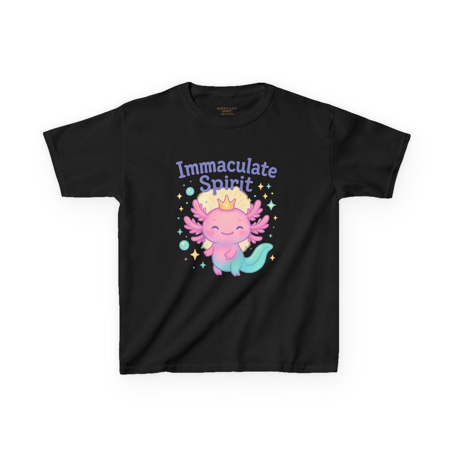 👑 “Crowned with Light” Kids Tee – Immaculate Spirit Collection