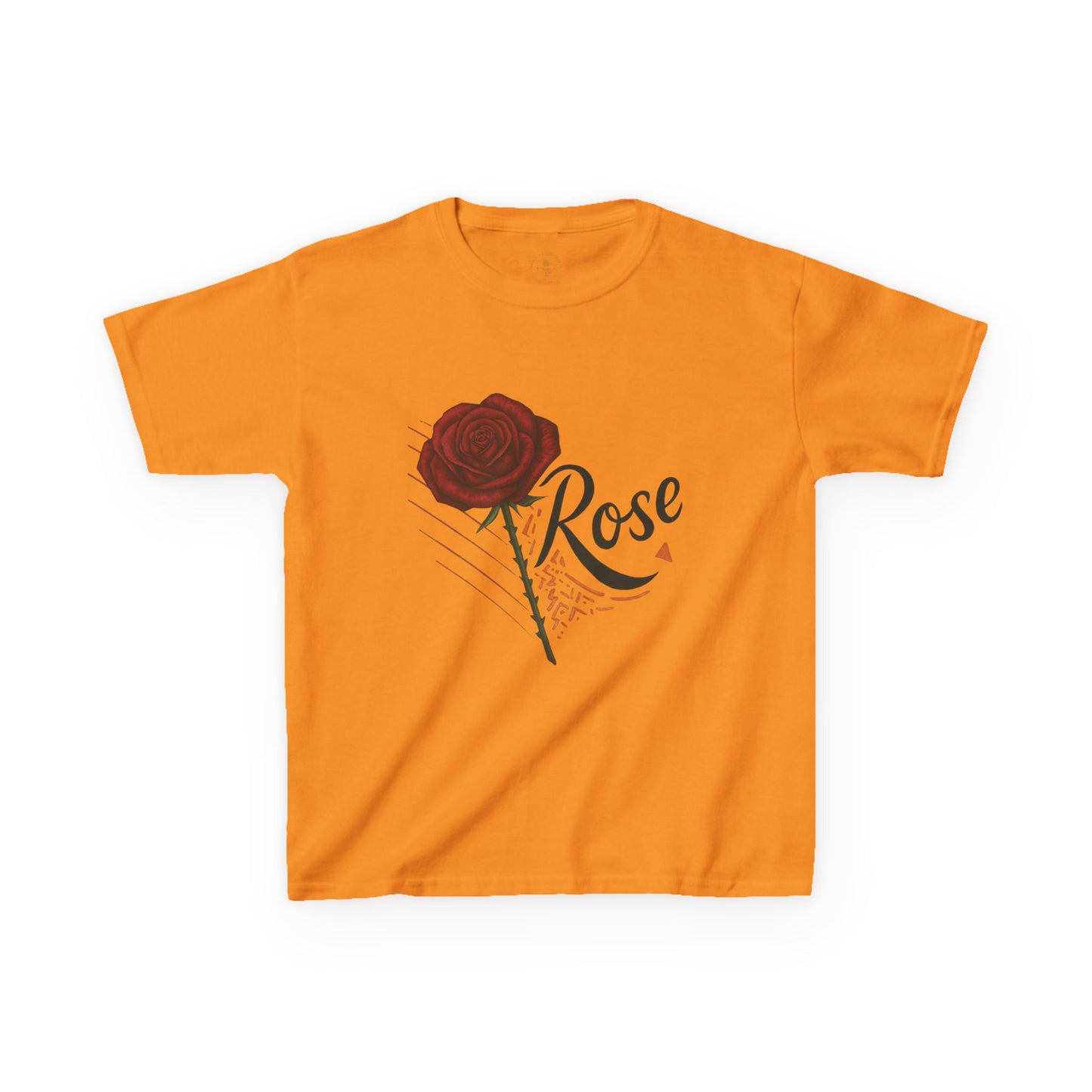 Rose Design Kids Heavy Cotton Tee