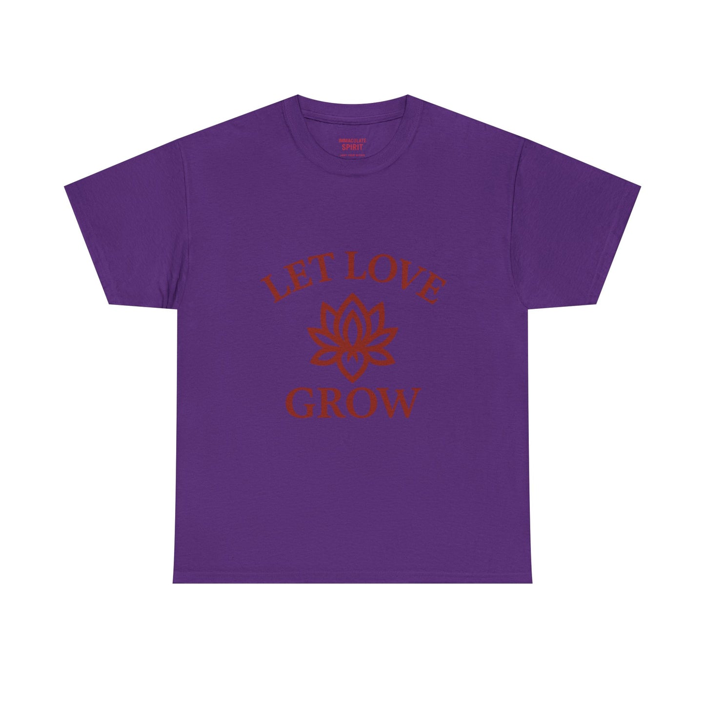 Inspirational Unisex Heavy Cotton Tee – "Let Love Grow" & Strength Quotes