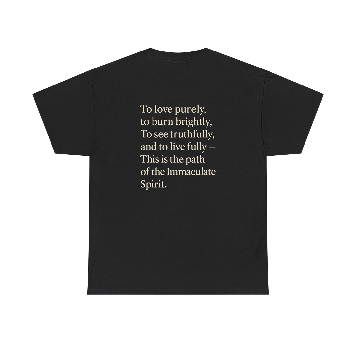 Immaculate Spirit Unisex Heavy Cotton Tee - Peace, Honesty & Love Design