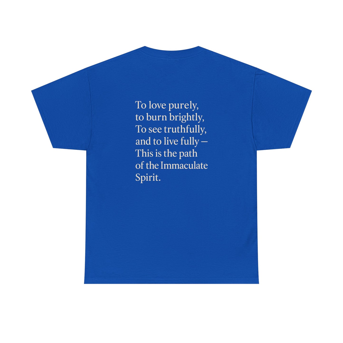 Immaculate Spirit Unisex Heavy Cotton Tee - Peace, Honesty & Love Design