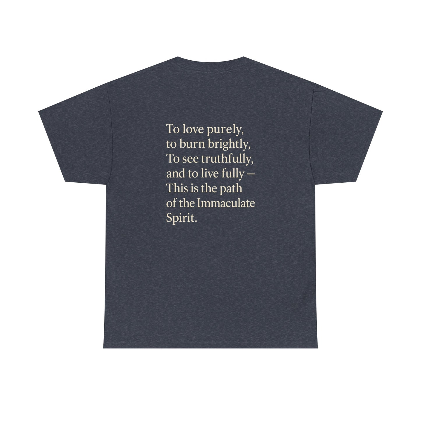 Immaculate Spirit Unisex Heavy Cotton Tee - Peace, Honesty & Love Design
