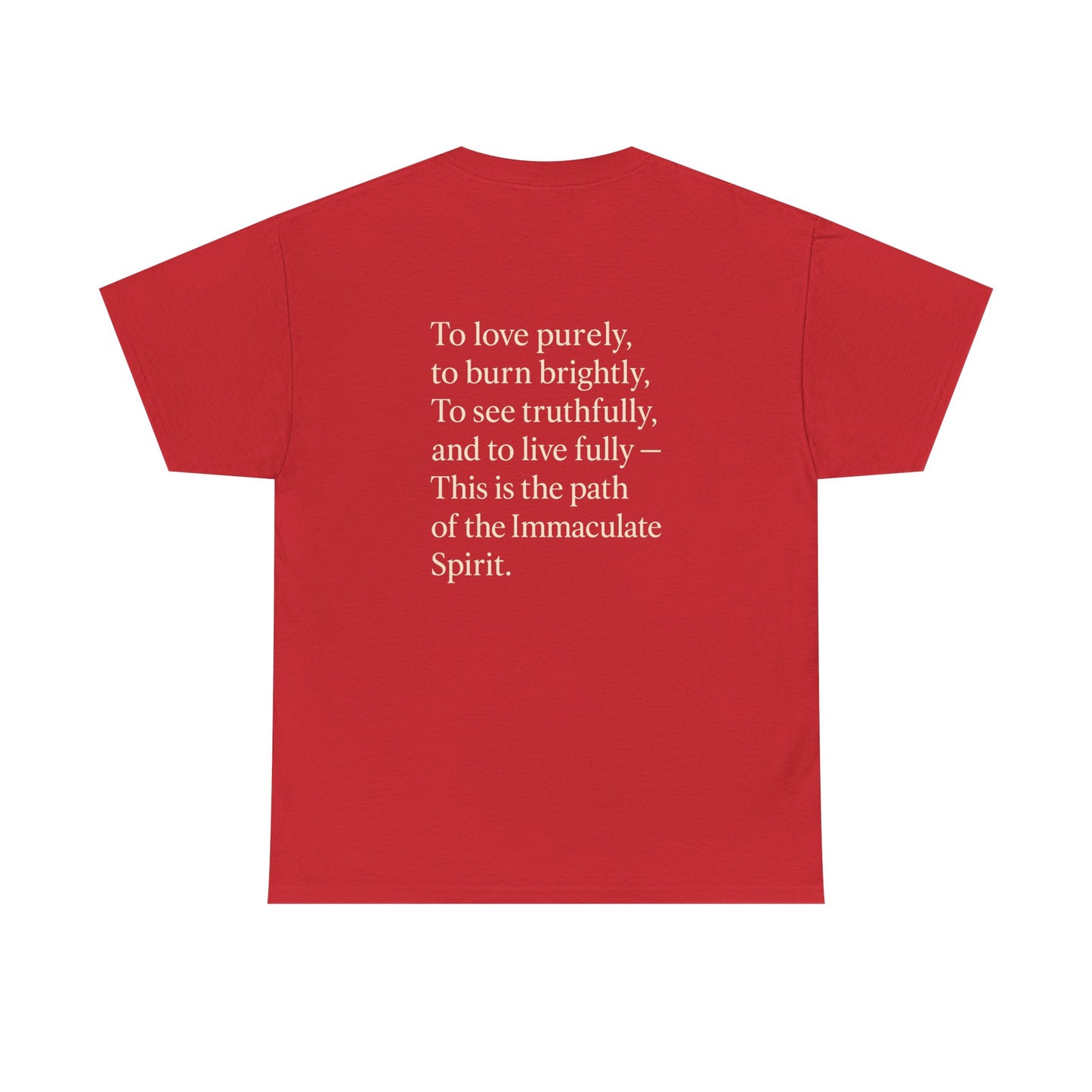 Immaculate Spirit Unisex Heavy Cotton Tee - Peace, Honesty & Love Design