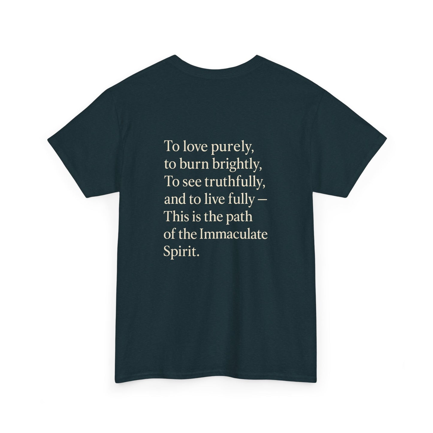 Immaculate Spirit Unisex Heavy Cotton Tee - Peace, Honesty & Love Design