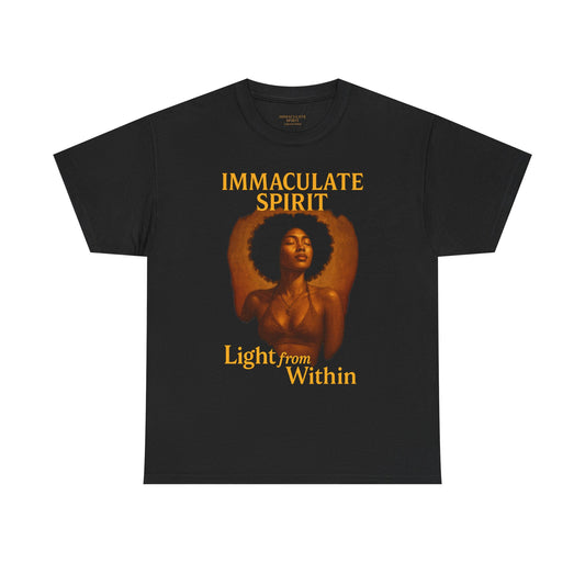 Immaculate Spirit Graphic Tee – Divine Feminine Portrait | Light from Within