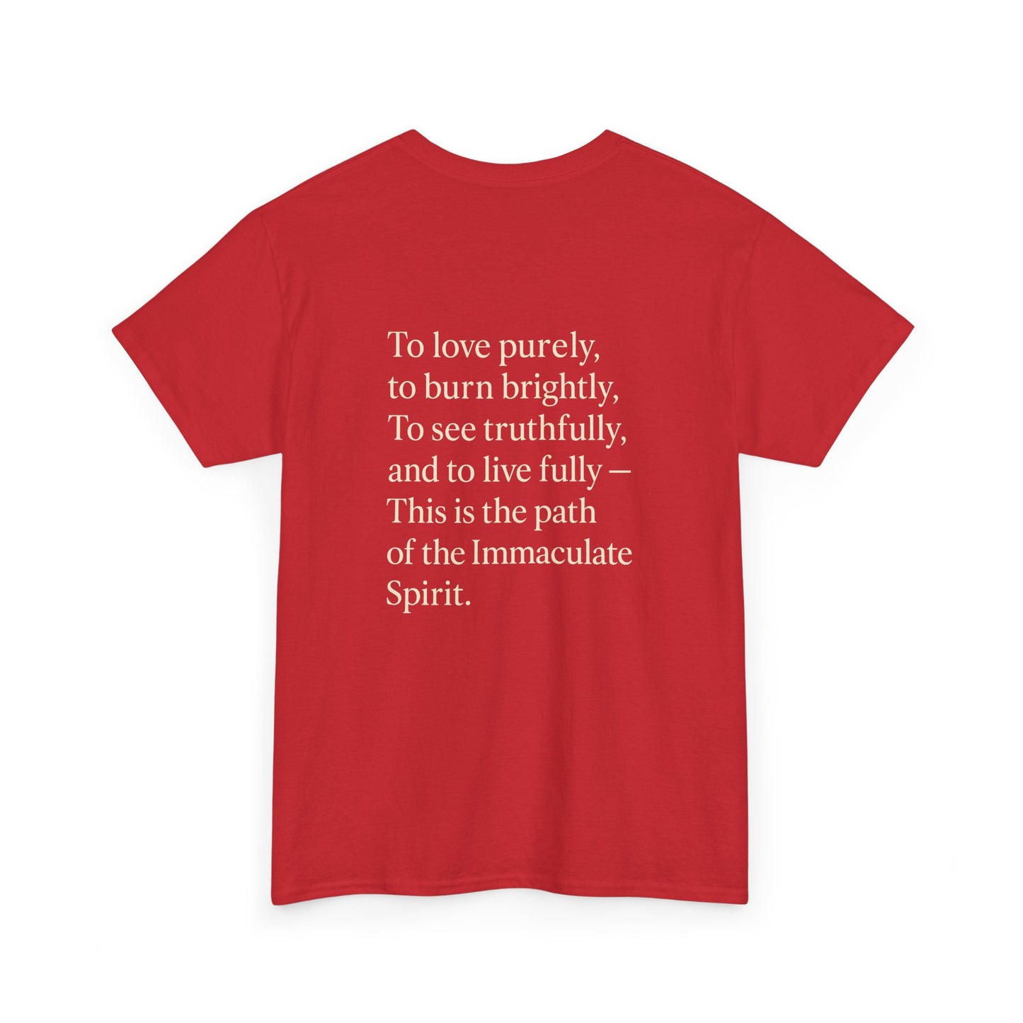 Immaculate Spirit Unisex Heavy Cotton Tee - Peace, Honesty & Love Design