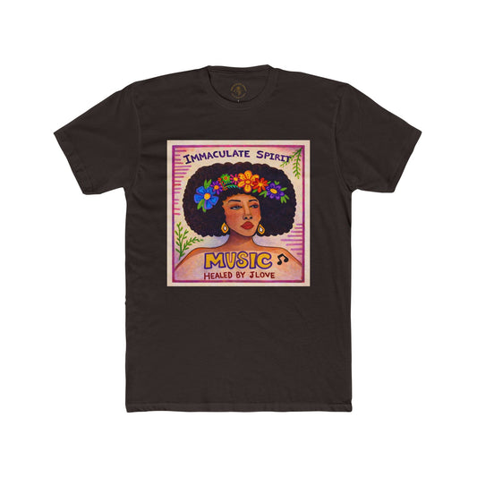 Music Healed by Love T-Shirt — Immaculate Spirit Floral Portrait Tee