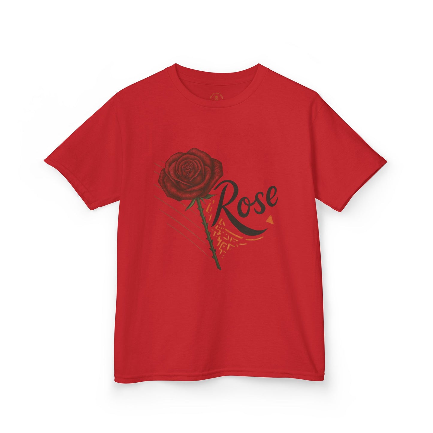 Rose Design Kids Heavy Cotton Tee