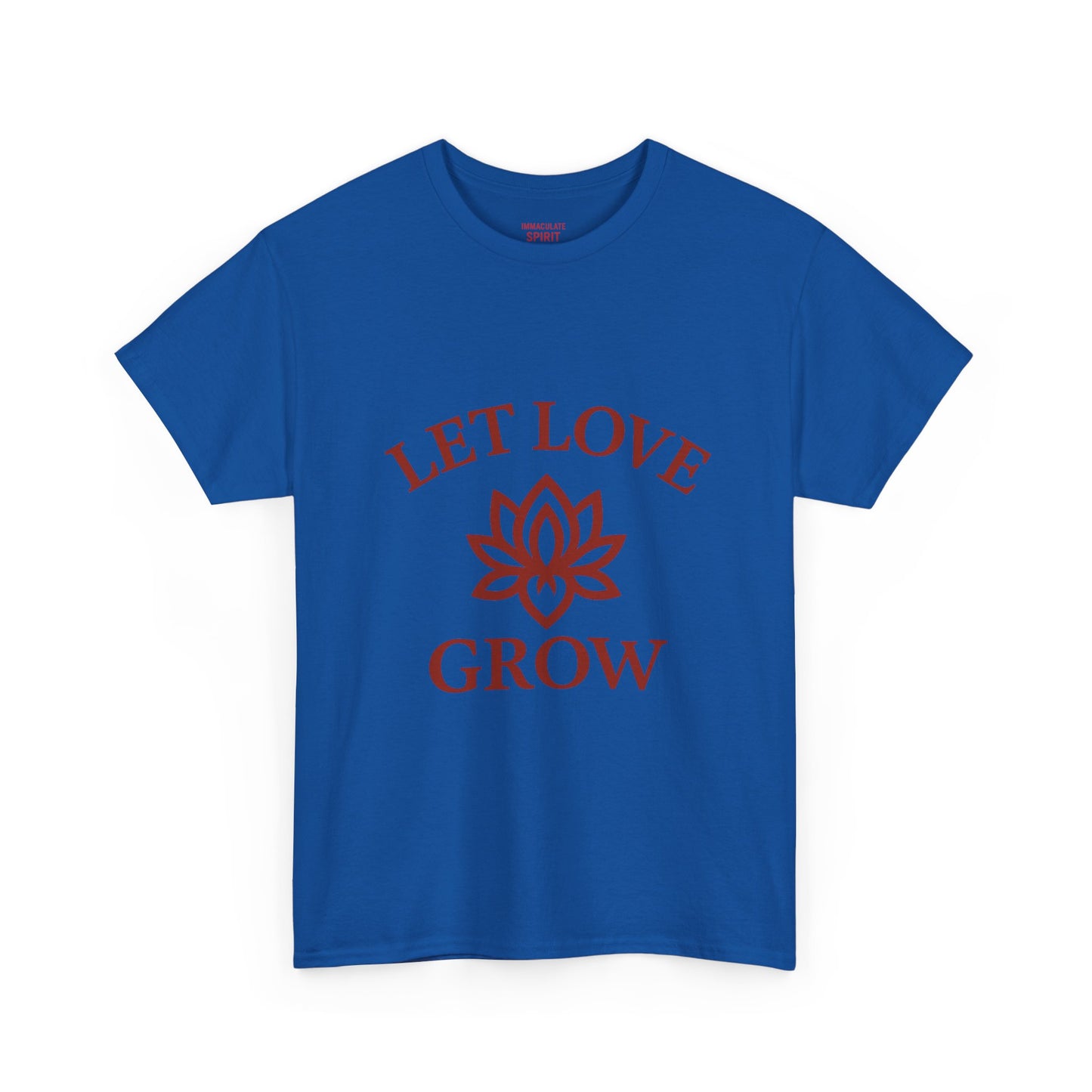 Inspirational Unisex Heavy Cotton Tee – "Let Love Grow" & Strength Quotes