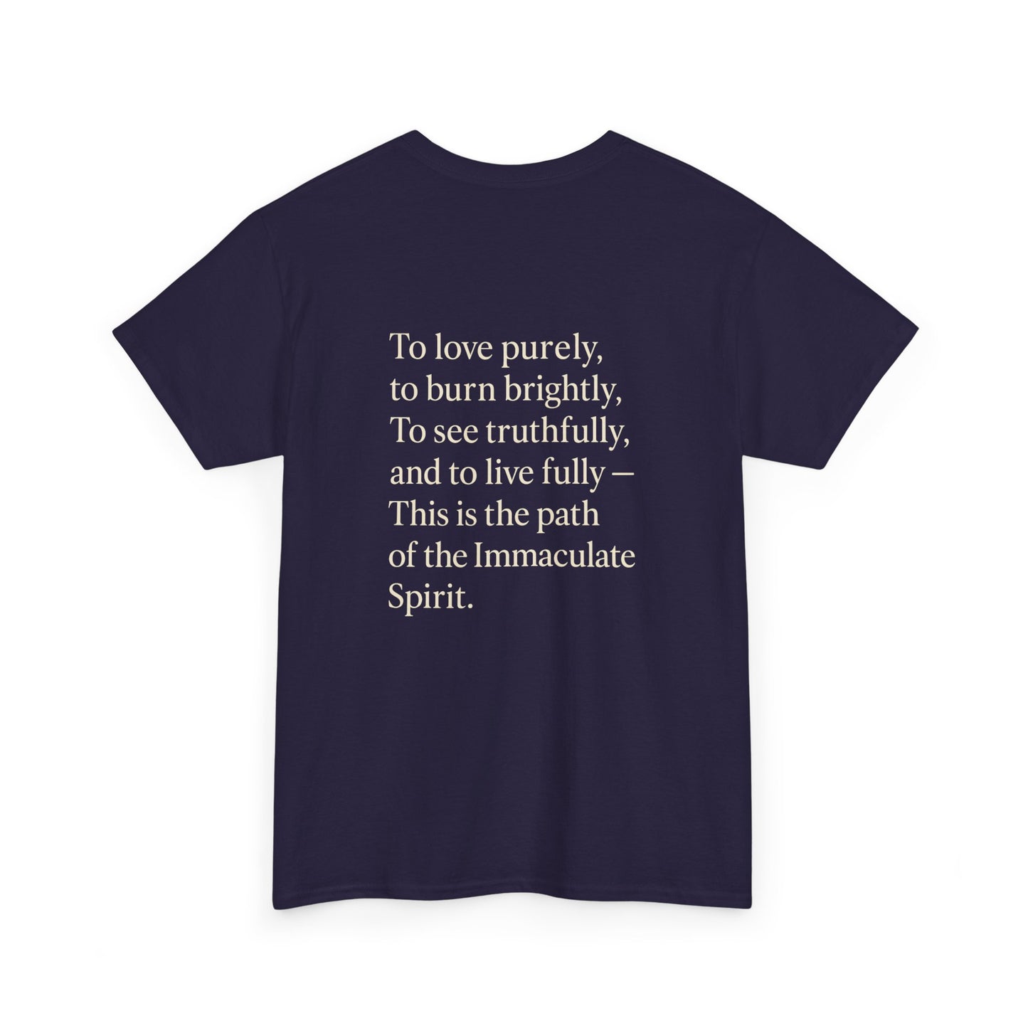 Immaculate Spirit Unisex Heavy Cotton Tee - Peace, Honesty & Love Design