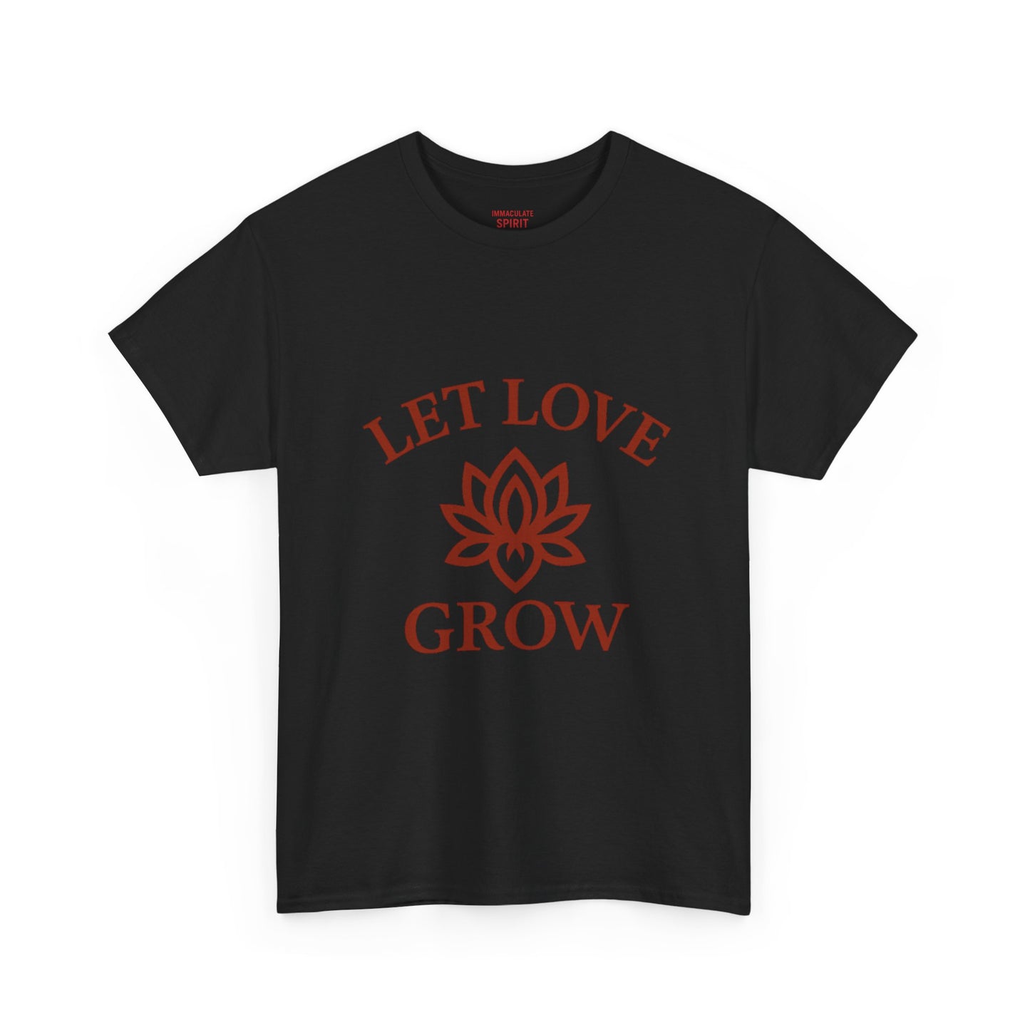 Inspirational Unisex Heavy Cotton Tee – "Let Love Grow" & Strength Quotes